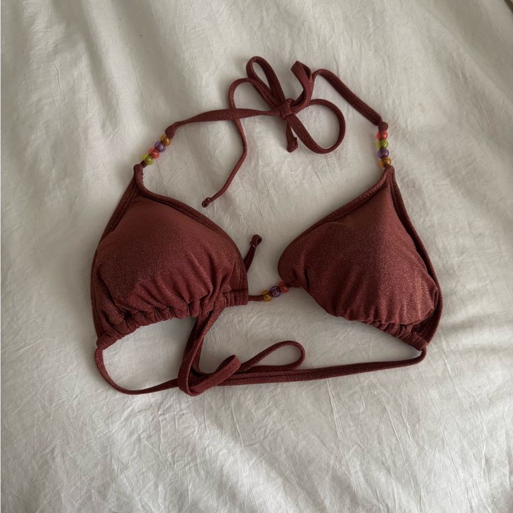 Women's Burgundy Bikini Top